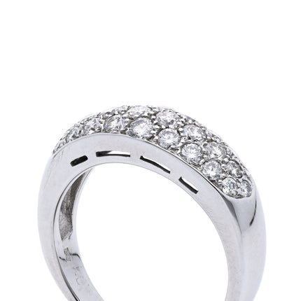 Pavé-Set Diamond Band, 18ct White Gold