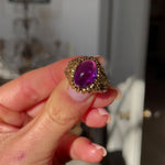 Vintage Tiffany & co, cabochon amethyst ring, circa 1980