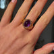 Vintage tiffany & co, cabochon amethyst ring, 18ct yellow gold, circa 1980