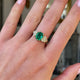 Victorian Colombian Emerald and Diamond Ring, 18ct Yellow Gold