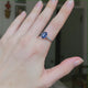 Edwardian, 18ct white gold, Burmese sapphire and diamond ring