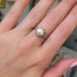 Belle Époque, natural pearl & diamond ring