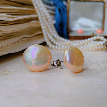 Pearl Stud Earrings, 18ct White Gold
