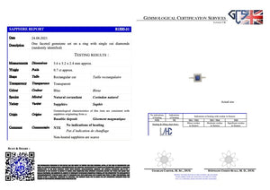 Edwardian royal blue sapphire & diamond engagement ring
