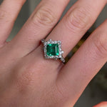 Exceptional, Edwardian, Colombian emerald & diamond ring