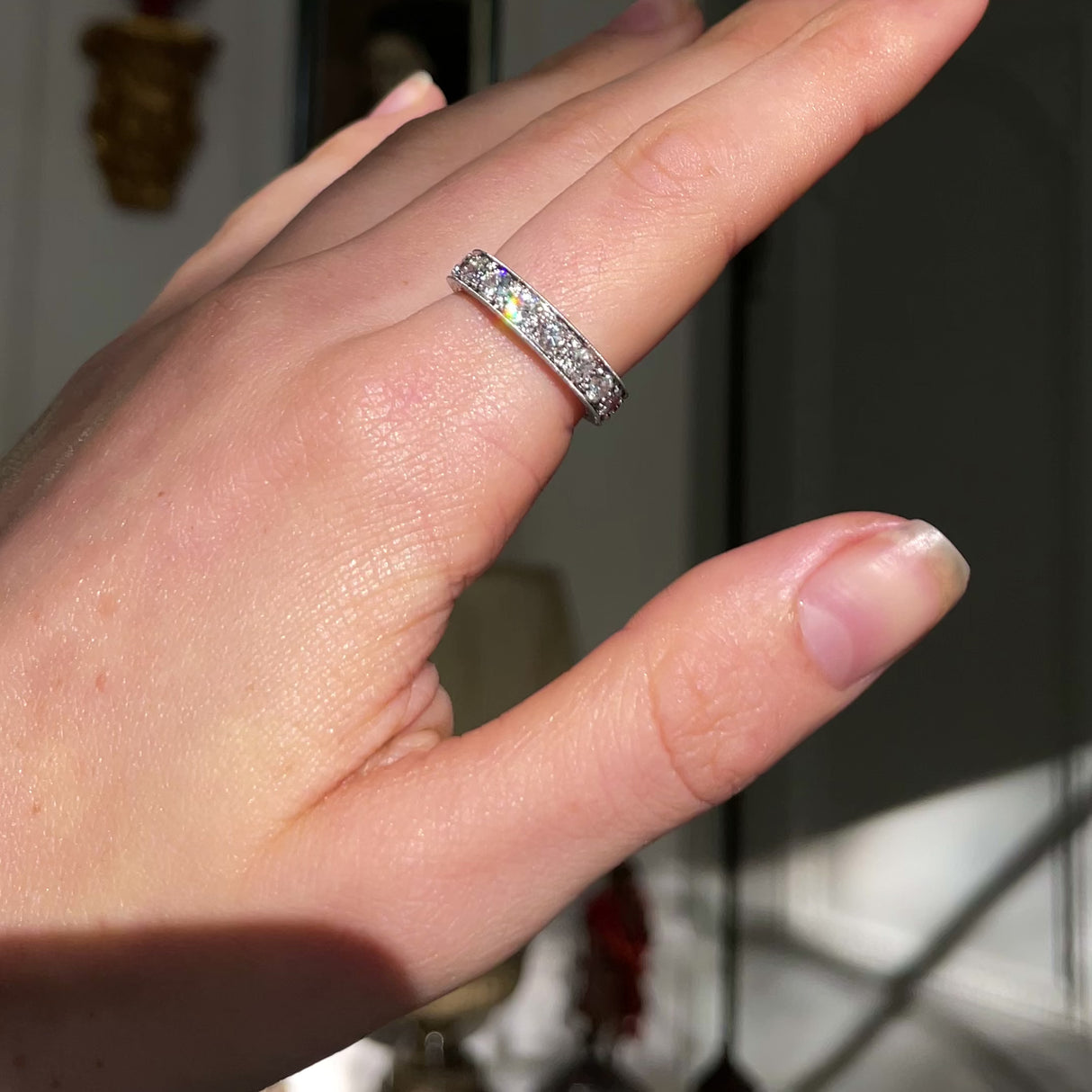 Art Deco, platinum, diamond eternity ring