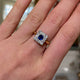 Edwardian, 18ct gold, sapphire & diamond cluster ring