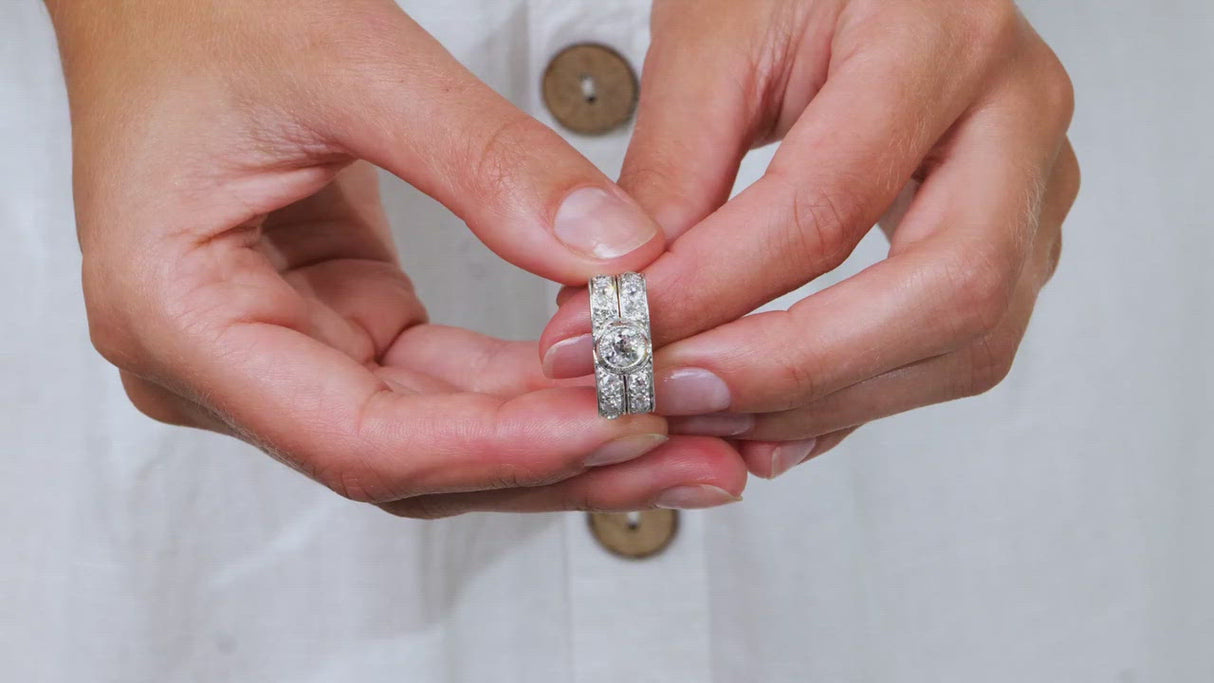 Art Deco, platinum, diamond ring