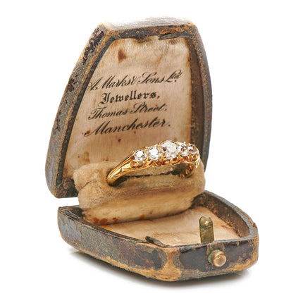 Antique Victorian, 18ct Gold, Diamond Five Stone Engagement Ring  |Antique Ring Boutique | Sustainable Antique Rings | Rare Antique Rings | Bespoke Untreated Vintage Antique Rings | An Antique Jewellery Company 