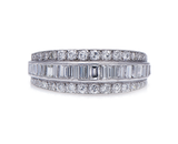 Art Deco, Platinum, Diamond Half Eternity Ring