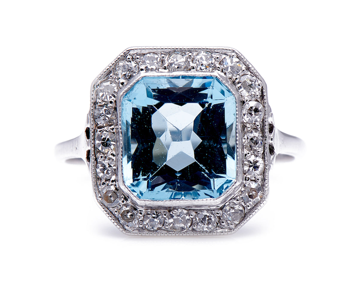 Art-Deco-Aquamarine-Diamond-Square-Jewellery-Rings