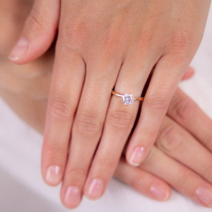 Vintage | 18ct Rose Gold, Diamond Engagement Ring