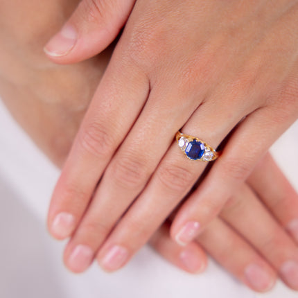 Engagement | Victorian, Burmese Sapphire and Diamond Ring