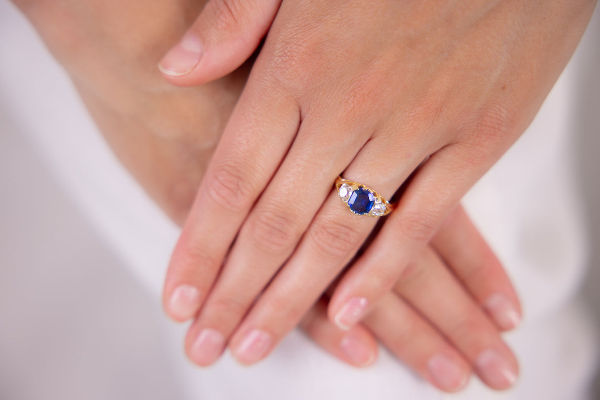 Victorian, Burmese sapphire & diamond ring