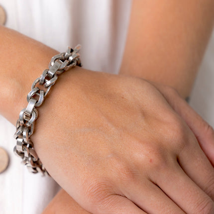 Vintage Chunky Silver Bracelet
