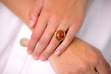 An Impressive Cabochon Agate Ring, Set in 18ct Gold