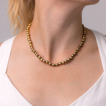 Gold-Beaded-Nugget-Choker-Necklace 