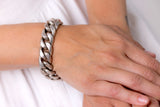 Antique-Silver-Heavy-Chain-Link-Bracelet 