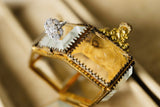 Art Deco, 1920s, white gold, diamond cluster ring