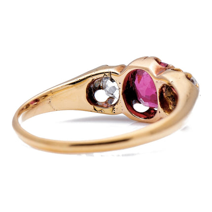 Edwardian, 18ct Gold, Burmese Red Spinel and Diamond Ring