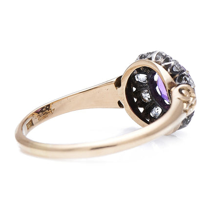 Edwardian, 18ct Gold, Natural Pink Sapphire and Diamond Cluster Ring