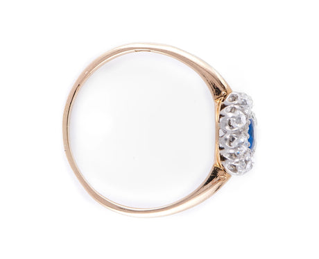 Antique Art Deco, 18ct Gold, Royal Blue Sapphire and Diamond Engagement Ring Antique Ring Boutique | Vintage Jewelry |Untreated Gemstone Rings | Antique Engagement Rings | Art Deco Rings | Antique Rings | Antique Jewellery Company
