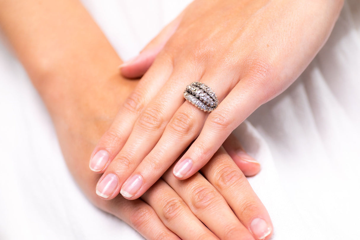 Antique Engagement Rings | Antique Ring Boutique | Vintage Engagement Rings | Antique Engagement Rings | Antique Jewellery company | Vintage Jewellery 19th Century, Georgian, 15ct Gold, Silver, Diamond Ring