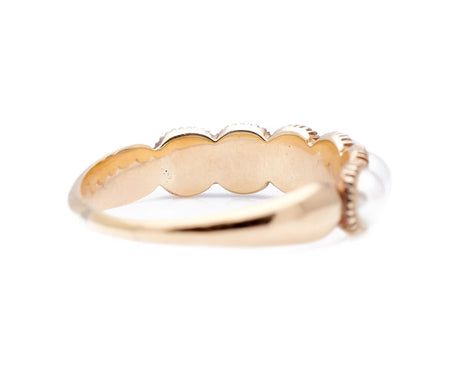 Antique Georgian, 15ct Gold, Natural Pearl Half Hoop Ring |Antique Ring Boutique | Bespoke Untreated Vintage Antique Rings