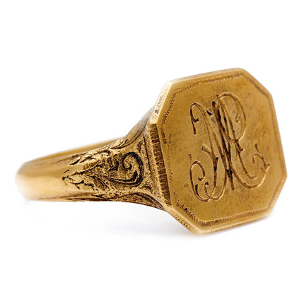 Antique Georgian, 18th Century, Gold Signet Ring