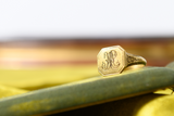 Antique Georgian, 18th century, gold signet ring
