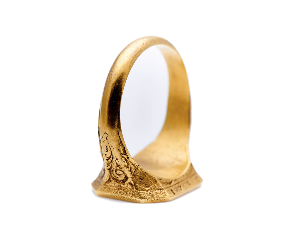 Antique Georgian, 18th century, gold signet ring