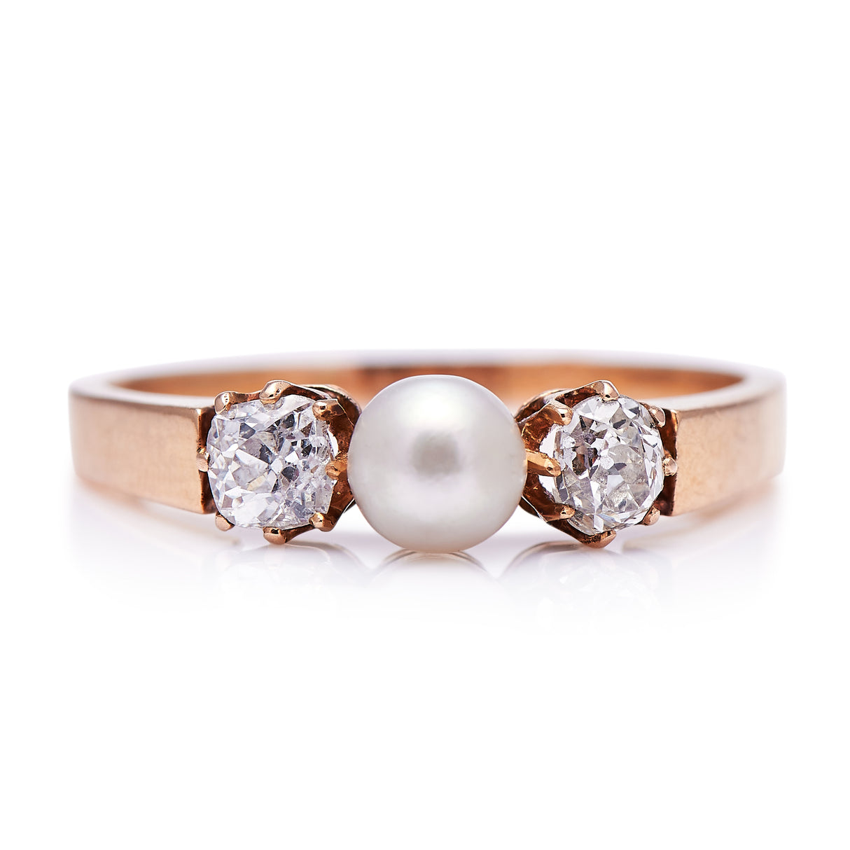Antique Engagement Rings | Antique Ring Boutique | Vintage Engagement Rings | Antique Engagement Rings | Antique Jewellery company | Vintage Jewellery  Edwardian, French, 18ct Gold, Natural Pearl and Diamond Ring