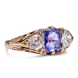 Antique Engagement Rings | Antique Ring Boutique | Vintage Engagement Rings | Antique Engagement Rings | Antique Jewellery company | Vintage Jewellery  Victorian, 18ct Gold, Purple Sapphire and Diamond Ring