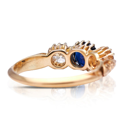 Antique Engagement Rings | Antique Ring Boutique | Vintage Engagement Rings | Antique Engagement Rings | Antique Jewellery company | Vintage Jewellery  Edwardian, 18ct Gold, Sapphire and Diamond Three Stone Ring