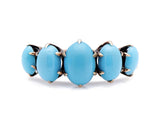 Antique-Victorian-14ct-Gold-Natural-Turquoise-Five-Stone-Ring