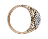 Antique Victorian, 18ct gold, diamond cluster ring