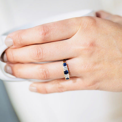 Victorian, 18ct Gold, Natural Sapphire and Diamond Five Stone Ring Antique Ring Boutique | Untreated Gemstone Rings | Antique Rings | Antique Jewellery Company |  | Art Deco | Vintage Jewelry | Antique Engagement Rings | Art Deco Rings | Antique Rings | Antique Jewellery Company | Antique Jewelry | Vintage Jewellery