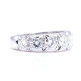 Vintage, 18ct White Gold, Diamond Half-Eternity Ring