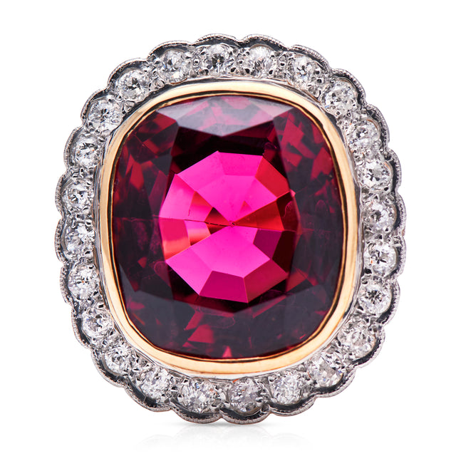 Original-Antique-Ring-Rubellite-Tourmaline-Diamond-Ring-Vintage-Jewellery