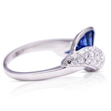 Stunning | 1950s | Sapphire and Diamond Ring