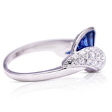 Stunning | 1950s | sapphire and diamond ring