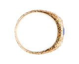 Victorian, 14ct Gold, Sapphire and Diamond Gypsy Ring  |Antique Ring Boutique | Sustainable Antique Rings | Rare Antique Rings | Bespoke Untreated Vintage Antique Rings | An Antique Jewellery Company 