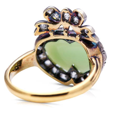Antique | Victorian, Chrysoprase and Diamond Ring
