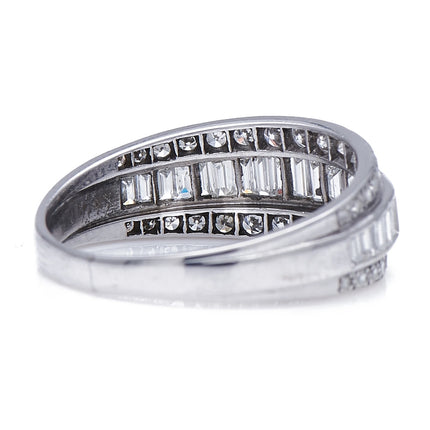 Art Deco, Platinum, Diamond Half Eternity Ring