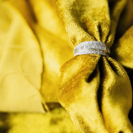 Art Deco, Platinum, Diamond Half Eternity Ring