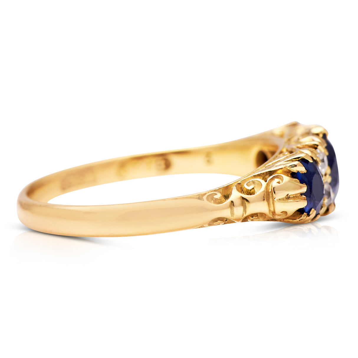 Vintage 18ct Gold Sapphire and Diamond Engagement Rings