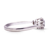 Art Deco, Platinum, Diamond Three Stone Ring