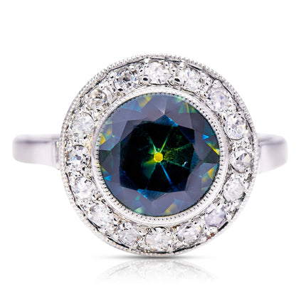 Green-Yellow-Sapphire-Two-Tone-Diamond-Round-Cut-Platinum-Art-Deco