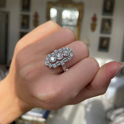 Engagement | Art Deco, 1920s, Old-Cut Diamond Plaque Ring