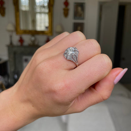 Engagement | Art Deco, 18ct White Gold, Diamond Ring